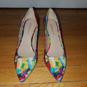 BCBGeneration Red/Blue Floral Watercolor pumps